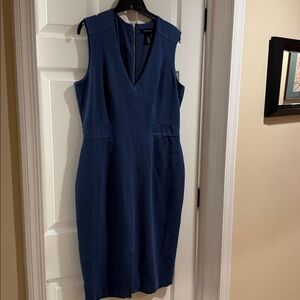 White House Black Market Blue Hourglass Dress